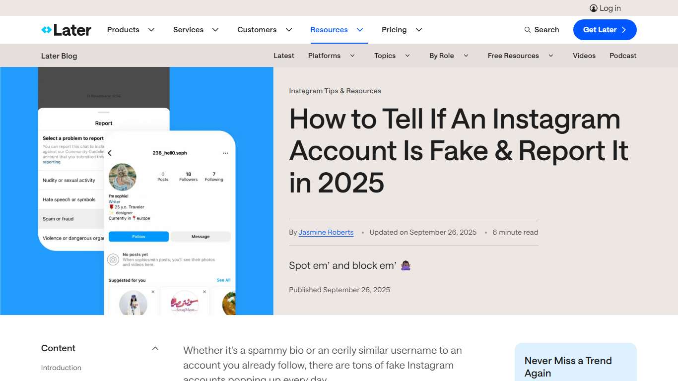 How to Spot & Report a Fake Instagram Account in 2025 (5 Tips)