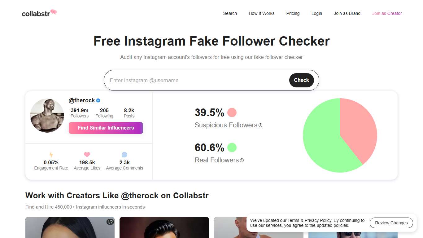 Free Instagram Fake Follower Checker | Collabstr